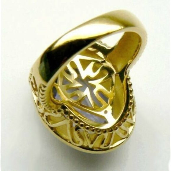 VERA WANG Simply Vera 18KT Gold over Silver sz 7 - Picture 9 of 13